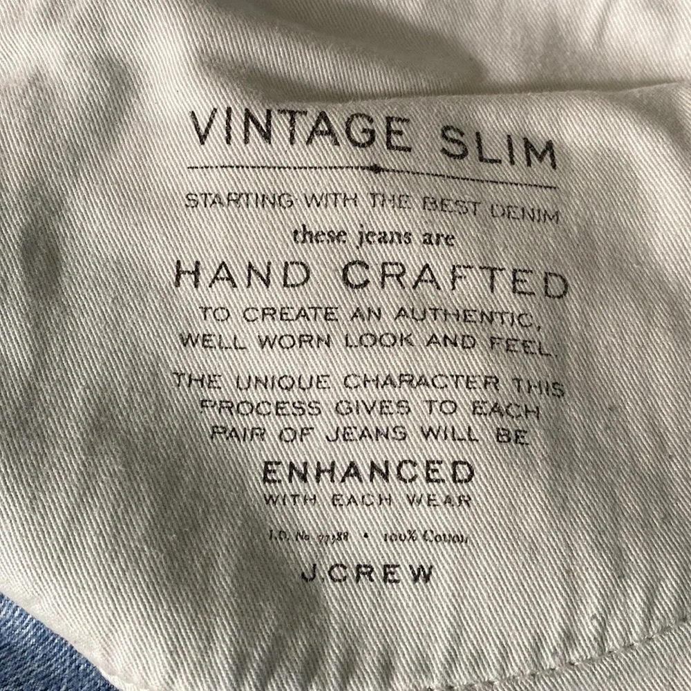 J CREW Men’s Vintage Slim Hand Crafted Jeans